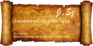 Jandaurek Szidónia névjegykártya